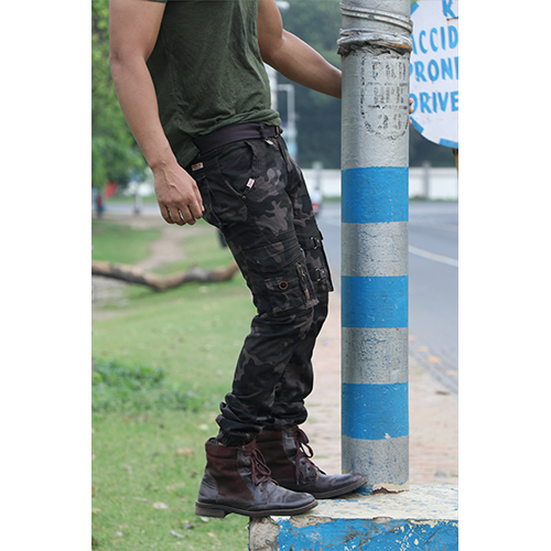 Cotton Printed Army Cargo Jogger Pants