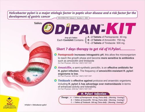 Combikit Having(Pantoprazole 40 Mg,Amoxycillin 750 Mg & Tinidazole 500 Mg)