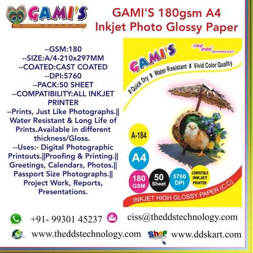 A4 180 GSM inkjet papers traders
