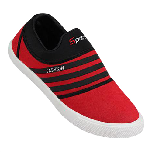 Available In Different Color Mens Red Canvas Loafer