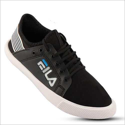 Washable Mens Black Casual Sneakers Shoe