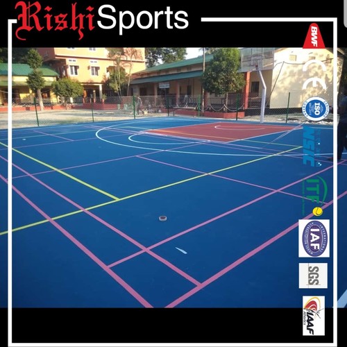 Red Synthetic Tennis Court Flooring