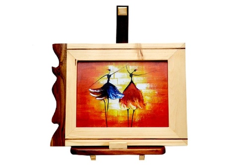 Natural Brown And Navajowhite Table Top Wooden Photo Frame