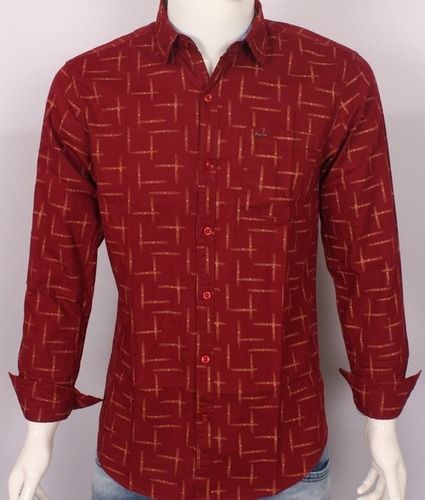 Maroon Printed Shirt Age Group: 18+