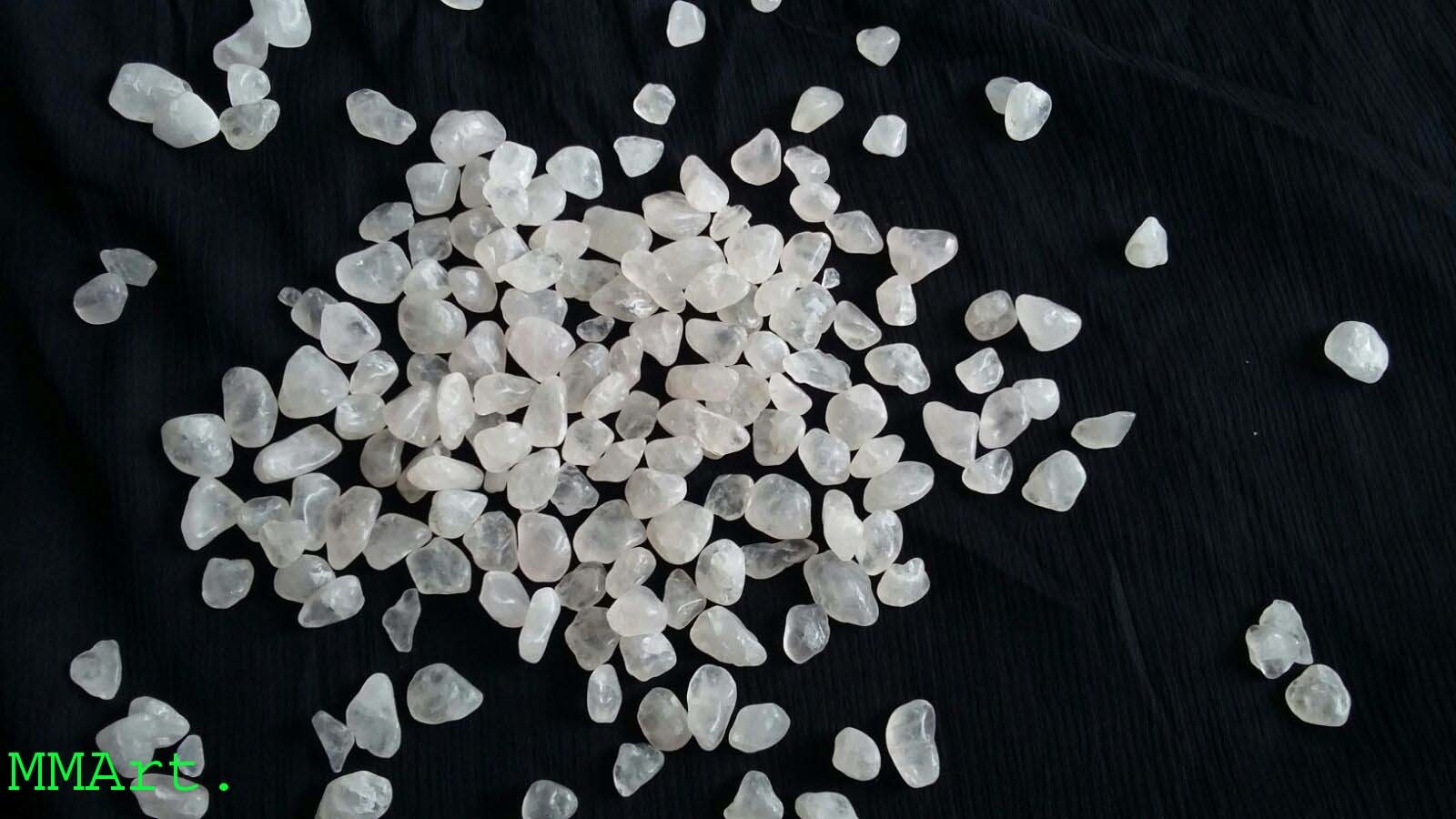 CRYSTAL QUARTZ POLISHED TUMBLED AND GLOSSY POLISHED STONE GRAVELS & CHIPS