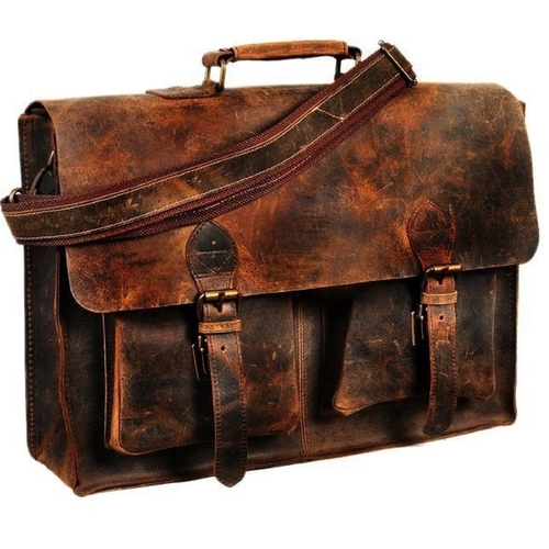 Brown Leather Laptop Bag