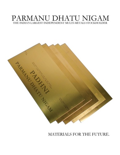 Naval Brass Sheet - Meta and Mild Steel 500mm Length Golden Color Outer Diameter 1.3-2.7mm Oval Shape | Alloy Material
