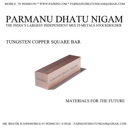 Tungsten Copper Square Bar - 500 Millimeter Length Hexagonal Shape Alloy Material Casting Surface Treatment