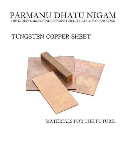Tungsten Copper Sheet - Alloy Rectangular Shape Golden Color Casting Surface Treatment for Enhanced Durability and Performance