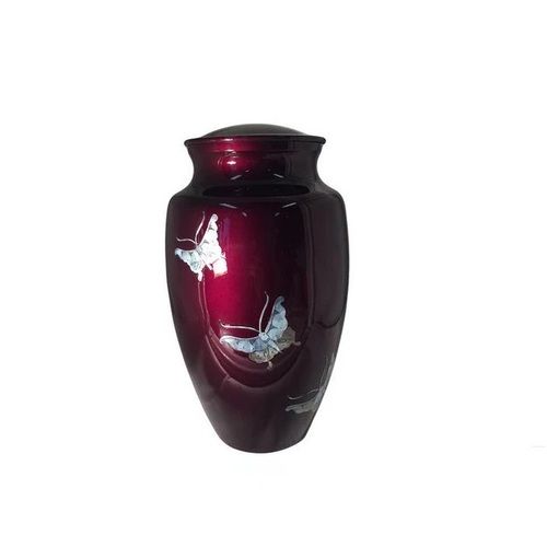 MOTHER OF PEARL BUTTERFLY CREMATION URN