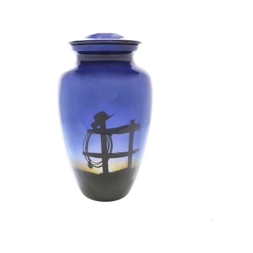 NEW COWBOY FAREWELL CREMATION URN