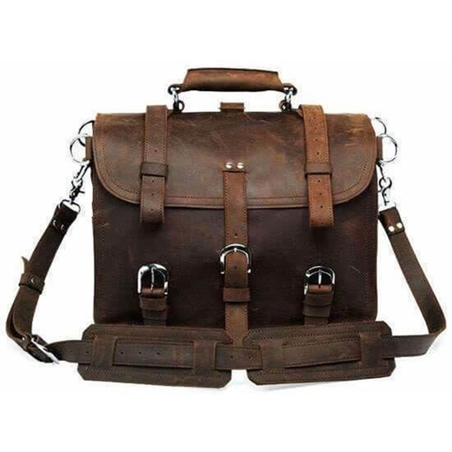 Brown Leather Messenger Bag