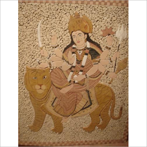 God Mural - Wooden Frame 100 Square Feet Size Brown Color Indian Religious Style