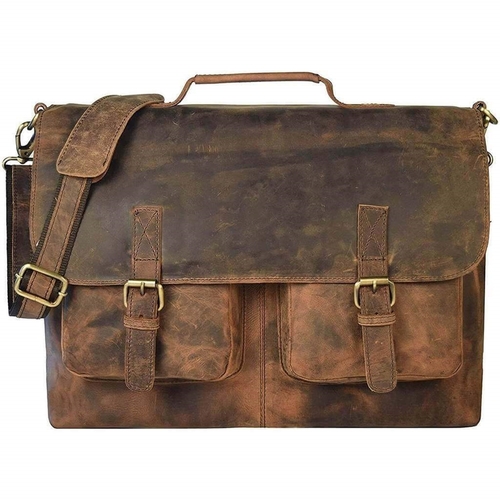 Brown Leather Laptop Bag