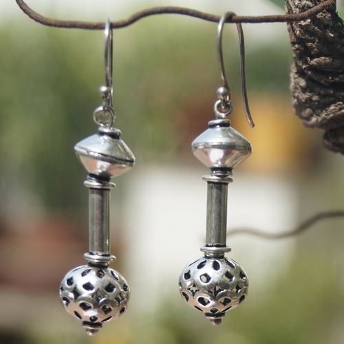 Silver Earring - 92.5% Sterling Silver, 5.20 cm Length, 1.20 cm Width | Perfect for Women & Children, Features Pearl for Special Occasions
