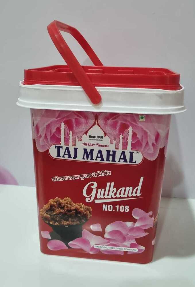 Taj Mahal Gulkand Paste - 100% Natural, 400 GM Pouch | Soft Texture, High Calcium & Protein, Ideal for Paan, Sweets, and Ice Cream