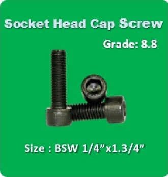 Socket Head Cap Screw Bsw 1 4X1.3 4 Application: For Machine Parts