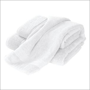 White Cotton Towel - 100% Cotton, Soft White Fabric | Quick Dry, High Water Absorbency, Custom Sizes Available for Beach, Home & Hotel