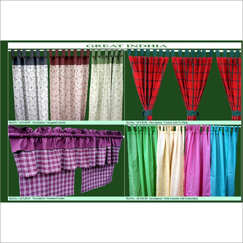 Kitchen Curtains - Poly-Cotton Fabric, Custom Lengths, Vibrant Colors Including Orange, Pink, Red & Blue | Washable, No Fade, Quick Dry, Available in Various Patterns