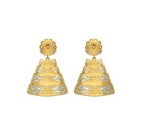 Triangle Italian Gold Hanging Earring