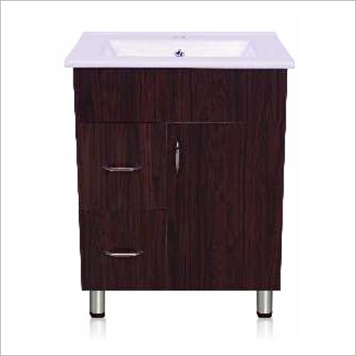 Brown Single Bathroom Pvc Plain Vanity
