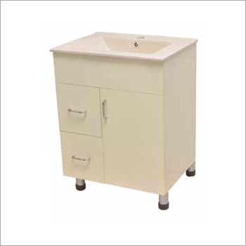 Fine Finish Pvc Ivory Floor Standing Bathroom Plain Vanity
