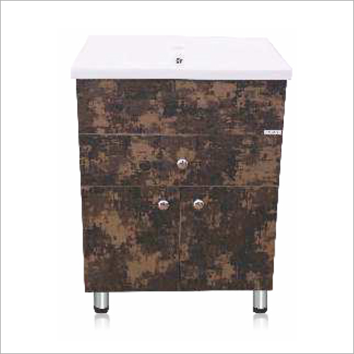 Textured Laminated Bathroom Vanity - Floor Mounted Design, Modern Appearance with Fine Finish and Integrated Basin, Available in Various Colors