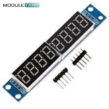 MAX7219 Digital Tube Display Module Control Module - Rated Voltage: 5V Supply Voltage: 7-12V | Integrated Four-Wire Serial Interface 64 LED Support Low-Power Shutdown