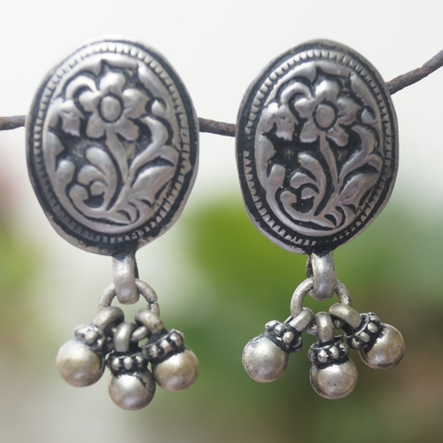 Silver Earring - 92.5% Fine Silver, 1.22 Inch Length, 0.56 Inch Width | Stylish for Women and Children, Ideal for Weddings, Parties, Anniversaries