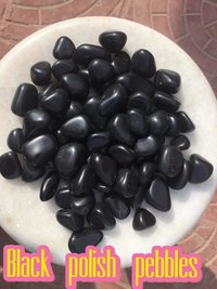 Jet Black natural rough Pebble Stone round grevels natural pebbles rough stone black polished black stone
