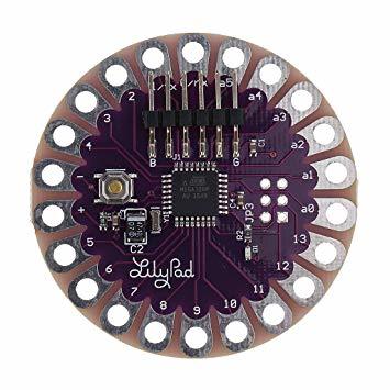 LilyPad 328 ATmega328P Main Board 16M - Microcontroller with 14 Digital I/O Pins, 6 PWM Channels, 6 Analog Inputs | E-Textiles Integration, Washable Design