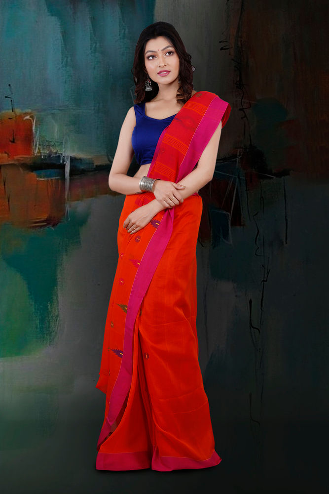 Buy Orange Sarees for Women by Desh Bidesh Online | Ajio.com