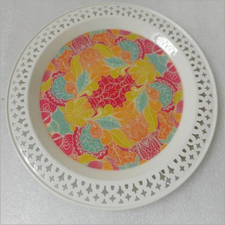 Printed Ceramic Plates - Round Multicolor | Durable and Scratch-Resistant Ideal for Serving Food at Parties and Functions