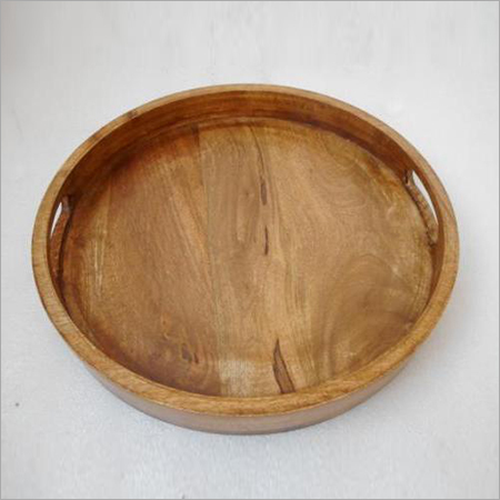 Wooden Round Platter - High Grade Wood, Elegant Serving Design , Easy to Clean and Maintain