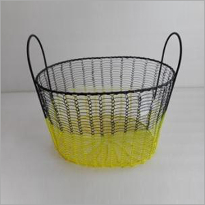 Metal Basket - Durable Metal Strings, Multicolor Design | Easy to Clean, Versatile Storage Solution