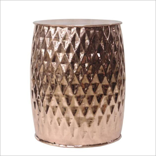 Brass Hammered Stool