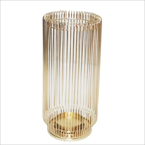 Brass Hurricane Candle Holder