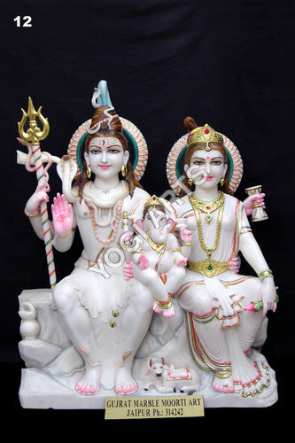 Marble God Shiva Parvati Statue