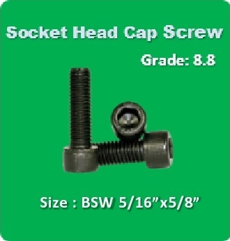 Socket Head Cap Screw BSW 5/16x5/8 - High Strength, Secure Grip, Durable, Easy Install, Wide Application