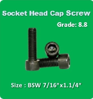 Socket Head Cap Screw BSW 7/16x1.1/4 - High Strength, Durable Build, Secure Fastening, Precise Fit