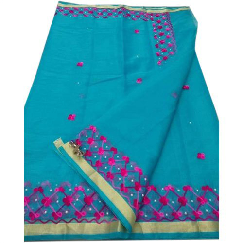 Available In Multicolor Ladies Kota Embroidered Work Saree