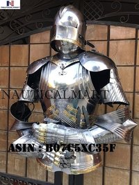 Nauticalmart Medieval Gothic Half Suit Of Armor Combat Knight Halloween Costume Height: Foot (ft) Foot (ft)