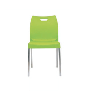 Green Cafe Chair Without Armrest