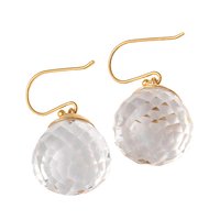 925 Sterling Silver Earring - Handmade Onion Faceted Moonstone Gemstone, Available In All Natural Colors