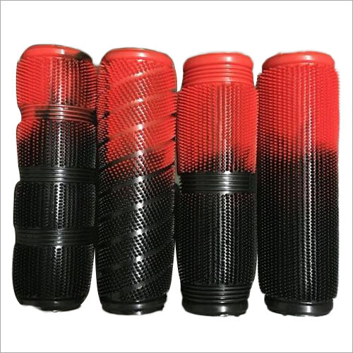 Handle Grip Cover - High-Quality Rubber, Perfectly Fitting for Two-Wheelers, Sporty Red and Black Design, Easy Installation, Enhanced Grip Comfort