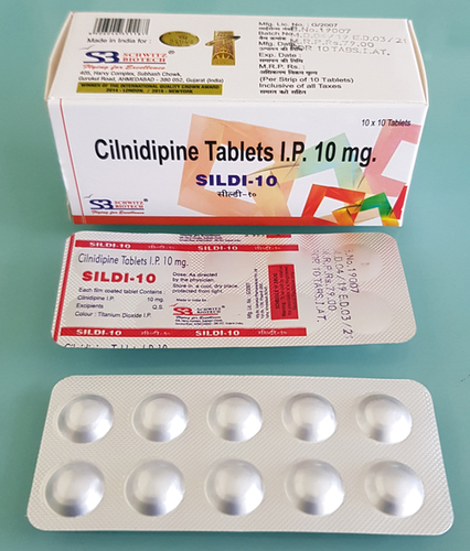 Cilnidipine Tablets - 10 mg Strength, Effective Blood Pressure Regulation, Suitable for Daily Use