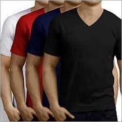 Mens V Neck T-Shirt - Cotton, [S, M, L, XL] , Available in Vibrant Colors, Trendy Half Sleeves, Tear Resistant Design for Versatile Wear