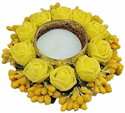 Brass 1 - Cup Tealight Holder Set (Yellow, Pack of 1)