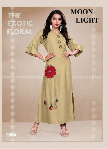 Available In 6 Colours Designer Kurti For Cream Colors