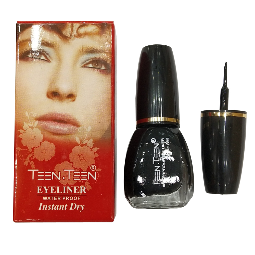 Teen Teen Eyeliner M-107 - Plastic Liquid, 8cm, Black | Felt Tip, Intense Color, Water-Proof, Smudge-Proof